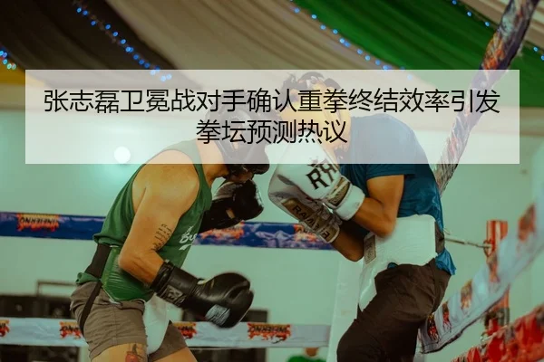 张志磊卫冕战对手确认重拳终结效率引发拳坛预测热议